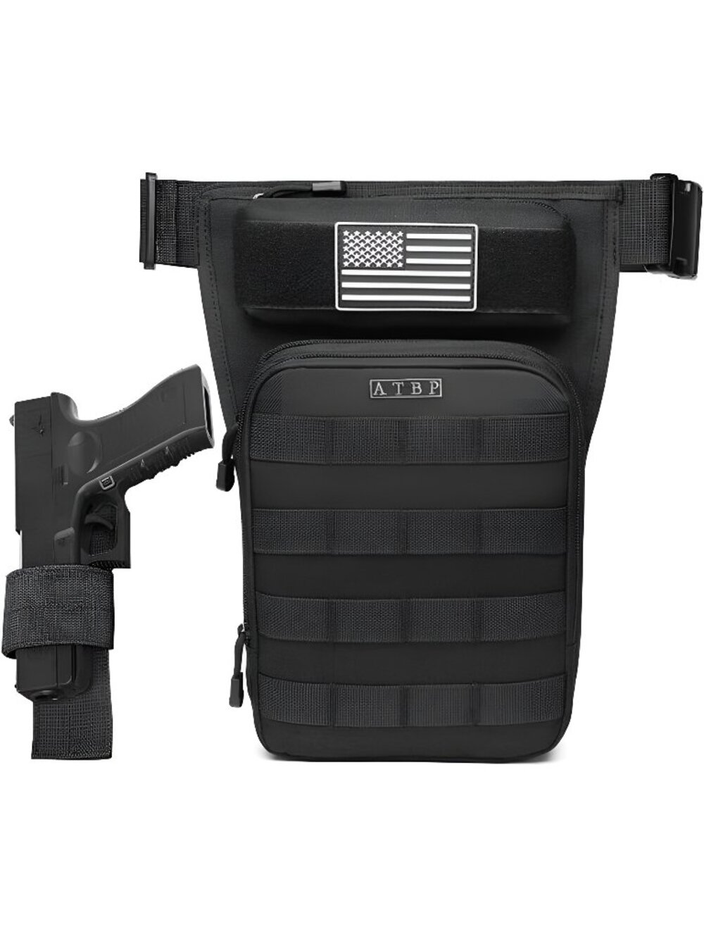 Motorcycle Tactical Drop Leg Thigh Bag with Holster Handgun Firearm Pistol